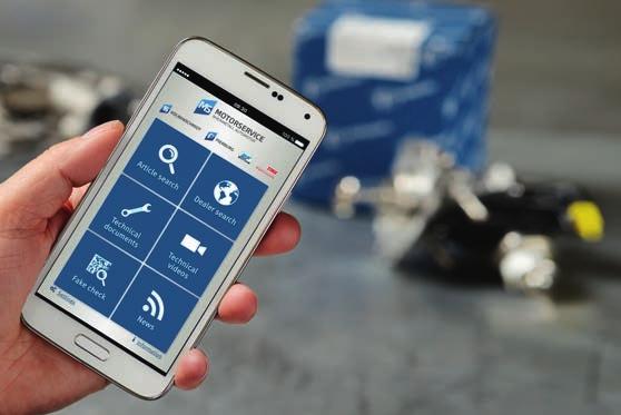 Motorservice App Mobil hozzáférés a technikai