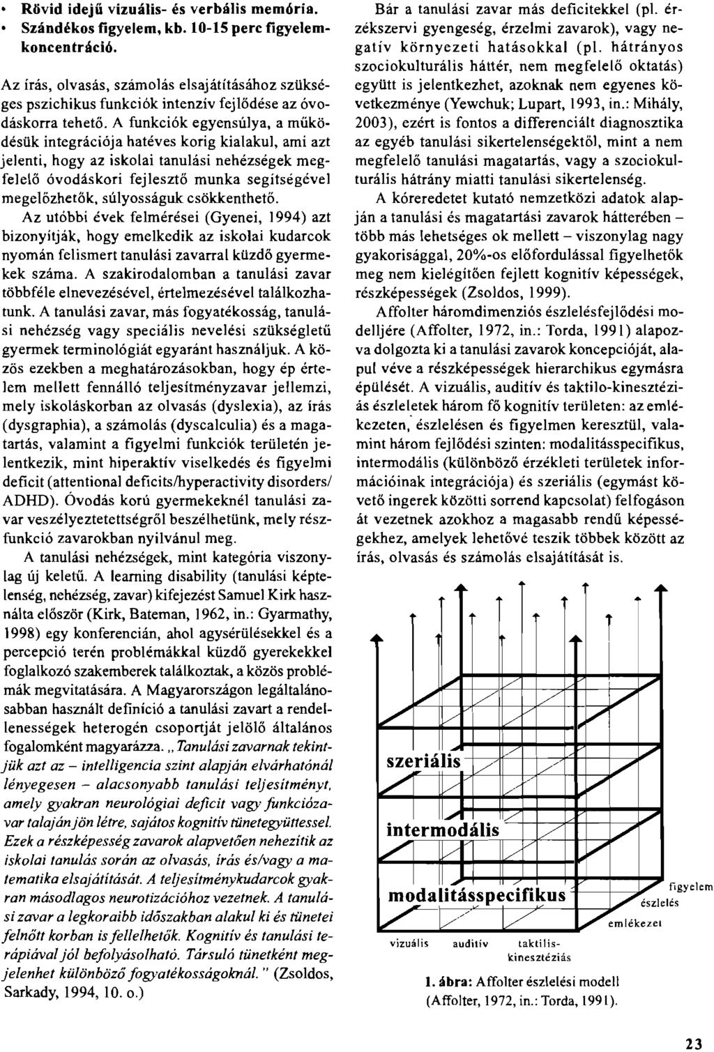 Rövid idejű vizuális- és verbális meméría. Szándékos figyelem, kb. 10-15 perc figyelemkoncentráció.