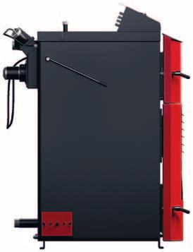teljesítményskálája 20 55 kw y 2 verzió PROI és LM Touch y 91 %-ig terjedő, magas hatásfokú tüzelés a speciális mozgatható turbulátoroknak köszönhetően y hőcserélő turbulátorokkal, a rúd mozgatásával