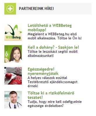 megjelenés Forgalomterelés: külső weboldalra vagy PR cikkre Rovat szerint