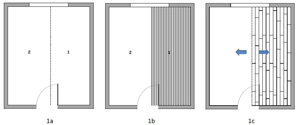 4.2.2. A négyzet alakú darabok ragasztása előtt a középvonalra ajánlatos még egy függőleges vonalat rajzolni középre és a lefektetést a helyiség közepén elkezdeni.