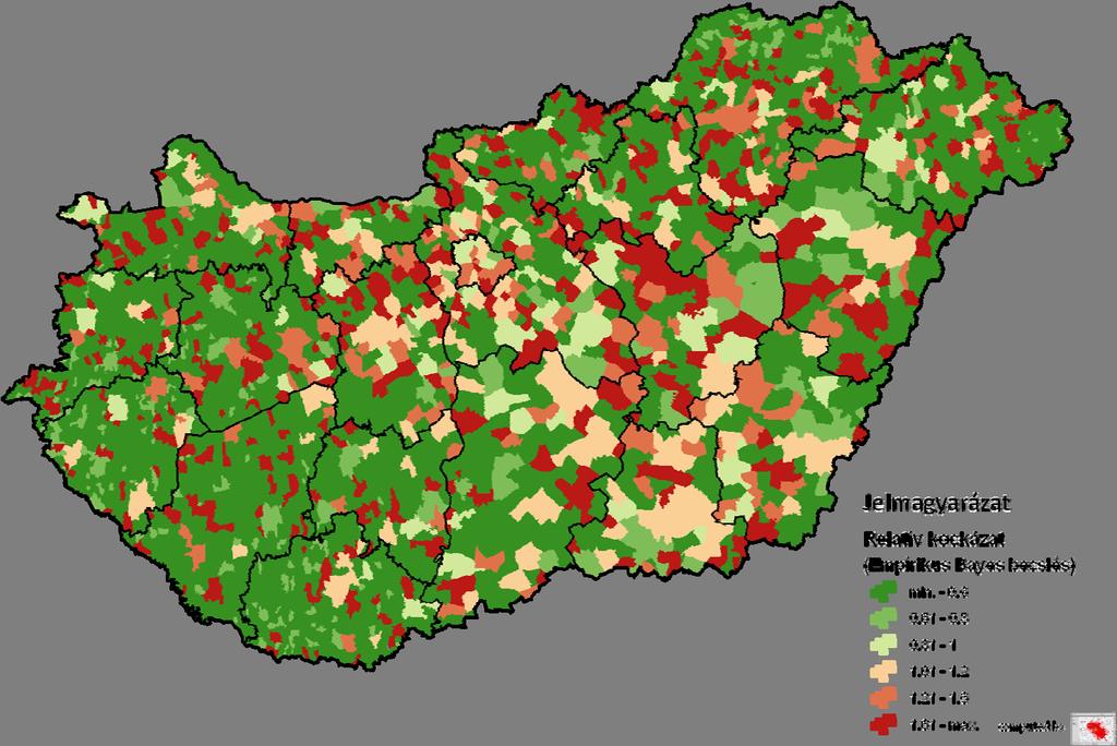 3. táblázat Az emlőrák és a méhnyak-rák miatti halálozás relatív kockázata Magyarországon az EU-átlaggal* és Ausztriával szemben, 1980-2006.