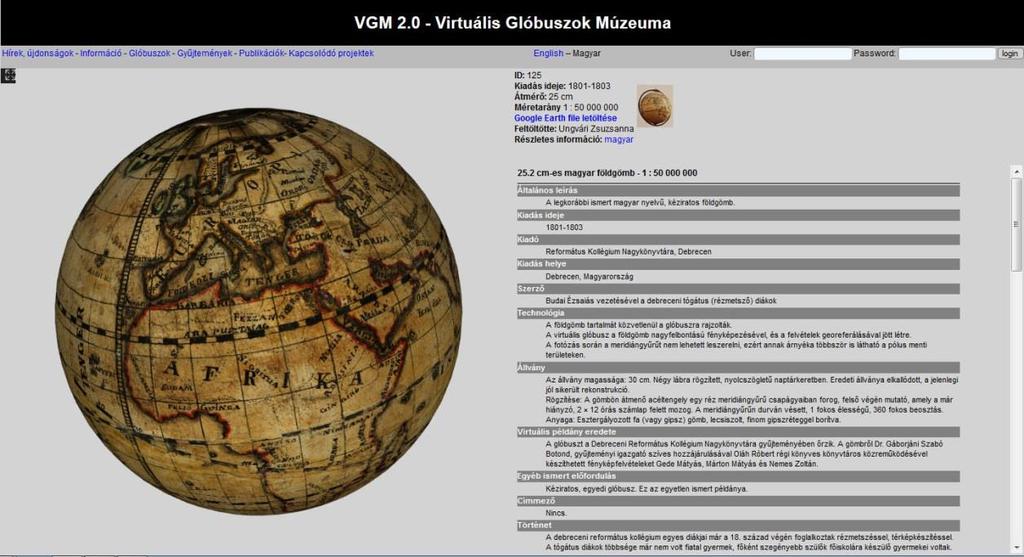 Blaeu 1600-as éggömbjének digitális