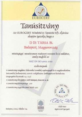 2 INTRODUCTION / BEMUTATKOZÁS D és Tsa. Bt. was established in 1996 and it is privately owned 100% hungarian company. D és Tsa. Bt. provides wide range of products and services for the leader electronical manufactures.