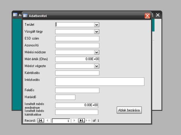 Main features Data entry sheet: a set of measurements to input data, broken up resistance, voltage and time parts, according to the measurements.