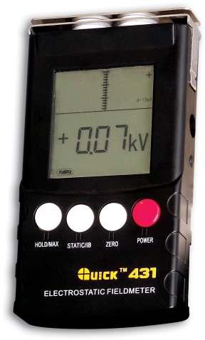 ESD INSTRUMENTS / ESD MŰSZEREK Q431 Electrostatic Field Meter / Elektrosztatikus mezőmérő műszer FEATURES: Four working modes Two kinds of measuring functions: Static measurement and Ion balance