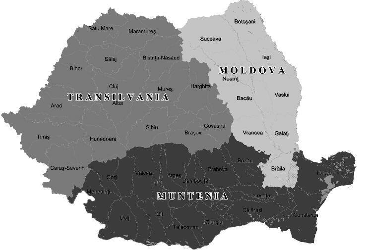 19 ábra: Az erdélyi magyar néppárt által 2013-ban felvázolt nagyrégiók forrás: http://www.revista22.