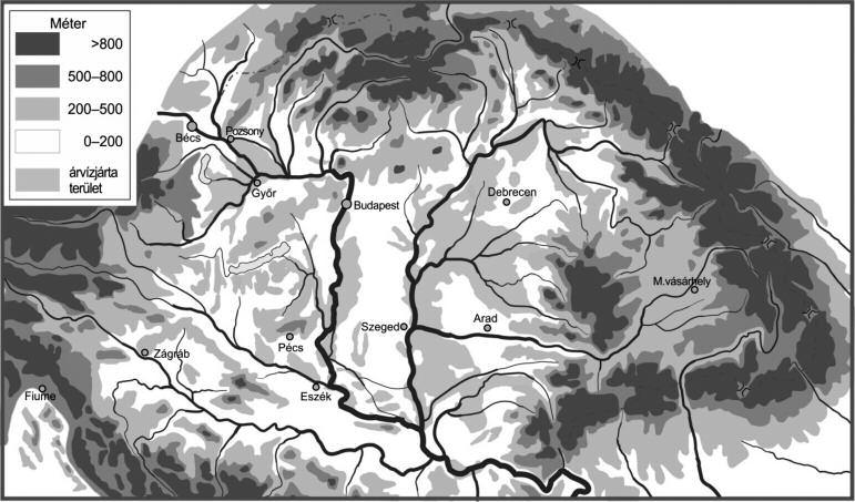 30 Hajdú zoltán 1.1.6 ábra: Magyarország, illetve a Kárpát-medence domborzati képe az iskolai atlaszokban, 1918 előtt Forrás: Bátky Kogutowicz (szerk.) 1924.