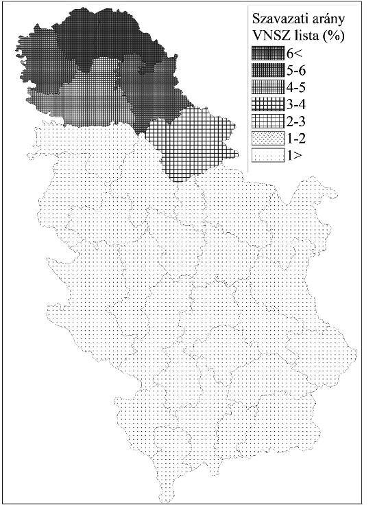 szerbia térszerkezeti felosztása... 319 6,03%-ot, míg a pártból kivált Új Demokraták Pártja (ÚD) 5,70% támogatottságot kapott.