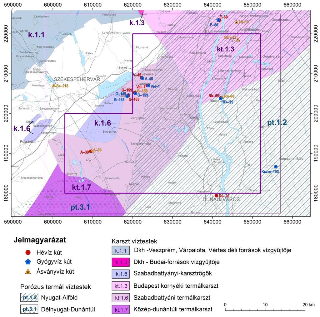 I. Komplex érzékenységi és terhelhetőségi vizsgálati tanulmány Térképi Település Kút jele Víz kereskedelmi neve Felhasználás EOV Y EOV X jele Szentmiklósi Kszm Kunszentmiklós B 103 gyógyvíz/fürdési