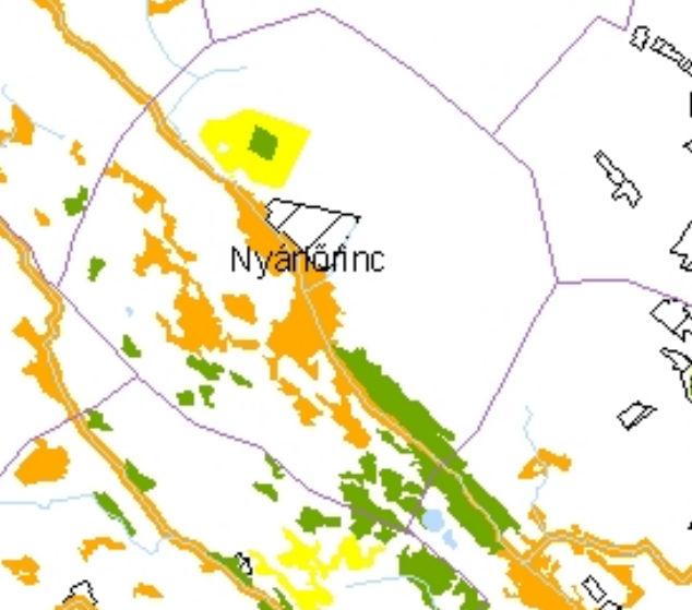 Magterület övezet (390 ha) Ökológiai folyosó övezet (768 ha) Pufferterület övezet (192 ha) Az övezettel érintett területek aktualizálása (természeti és ex lege
