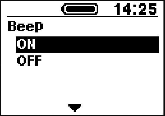 Az -X gomb megnyomásával engedélyezzük a beállított értéket, és visszatérünk a "Setting menu" (beállító menü)