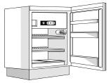 A hőmérséklet-szabályozó gomb segítségével szabályozható a hűtőszekrény belterének hőmérséklete, és ezáltal fenntartható az alacsony hőmérsékletű rekesz belterének hőmérséklete is.