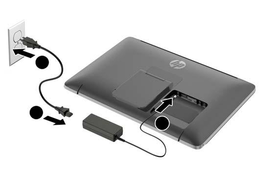 5. Csatlakoztassa a mellékelt audiokábelt az audio bemeneti dugaljához a monitor hátulján, a másik végét pedig a bemeneti eszköz audio kimeneti dugaljához. 6.