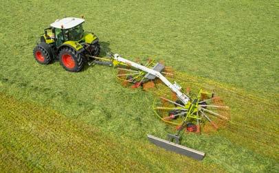 A LINER 800 TWIN rotorátmérője 3,5 méter, így a tartókarokat biztonságosan és kényelmesen lehet tárolni a rotoron az úton, szállítás