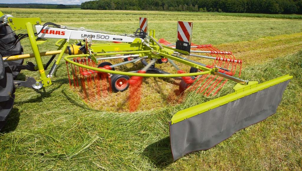 Egyedülálló megbízhatóság egy forgórészes teljesítmény. LINER 500 PROFIL 450 420 370 A pályán. A CLAAS LINER 500 PROFIL a világ első egy forgórészes rendképzője kardán rotorfelfüggesztéssel.