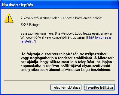 Ha az Ez a szoftver nem ment át a Windows Logo tesztelésen üzenet jelenne