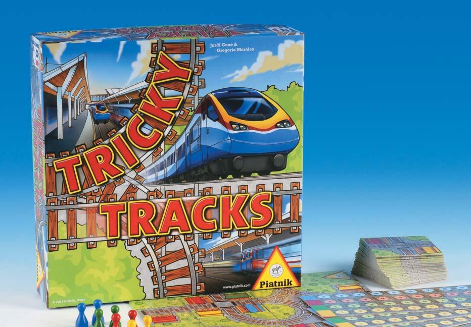 Családi játékok Tricky Tracks A vasúti pályaépítés nagyon nehéz feladat, különösen akkor, ha a konkurencia is ellenünk dolgozik.