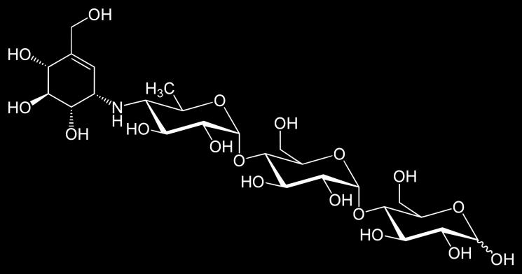 Acarbose Research work in the fields of biochemistry and fermentation: search for selective and non-selective amilase inhibitors in plants and bacterial fermentation broths Aims: Search for