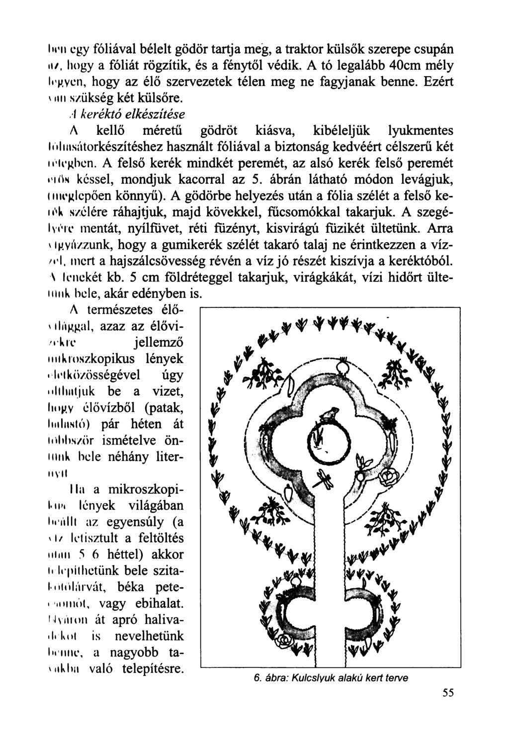 Immi egy fóliával bélelt gödör tartja meg, a traktor külsők szerepe csupán t/, hogy a fóliát rögzítik, és a fénytől védik.