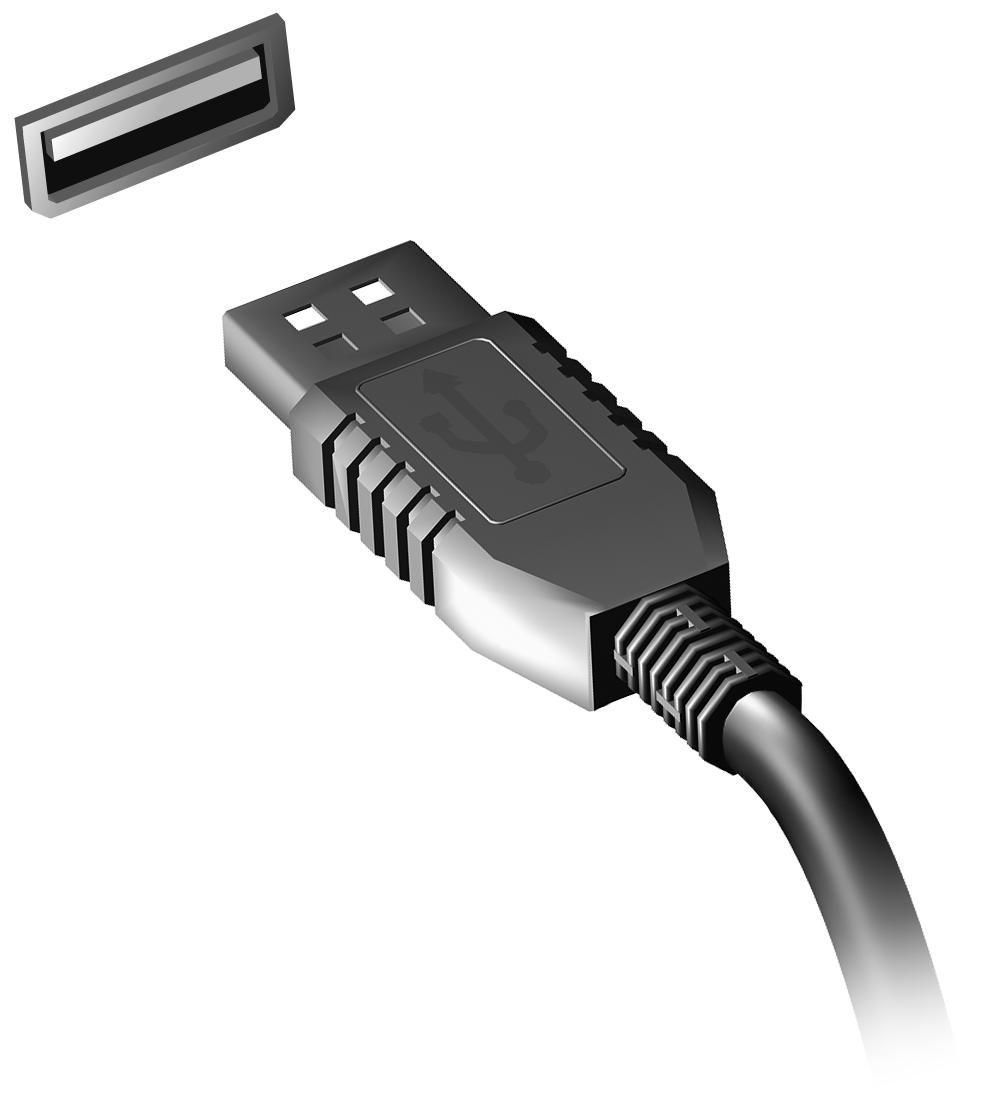 Universal Serial Bus (USB) Az USB port egy nagy sebességű soros busz, segítségével