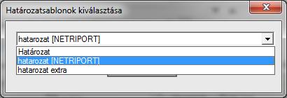A határozat neve alapján dönti majd el az ügyintéző, hogy mely határozatot generálja le a hallgatónak.