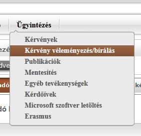 12. Véleményezés/döntés folyamata az oktatói és hallgatói weben A véleményezők/döntők a weben az