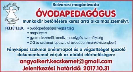 Érdeklődni: Seres Anett 30/417-2504 HÉTKÖZNAPI épülettakarításra keresünk alkalmi munkavállalókat, heti 2-3 műszak vállalásával, heti kifizetéssel.