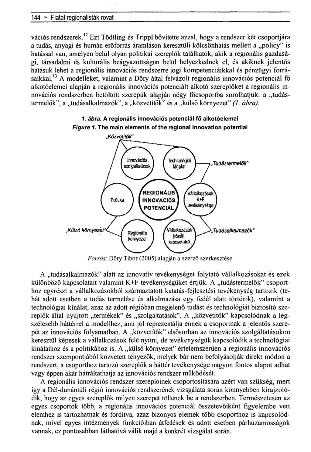 144 ~ Regionális tudományi közlemények rovatvációs rendszerek.