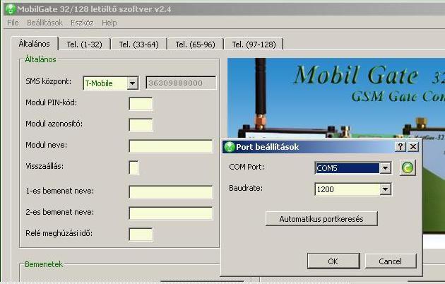 A MobilGate-128c kapunyitó felprogramozása számítógépről: A MobilGate-128c modul ingyenes letöltő szoftverünkkel programozható fel számítógépről, laptopról annak USB portján át.