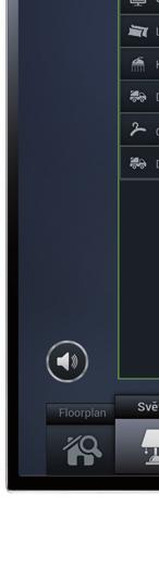 Vezérlő applikációk 1 OKostelefon Menu 3 C temperature TV light C right blinds living room left blinds audio / video