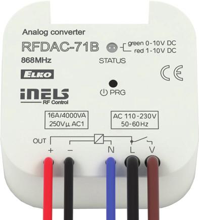 38 RFDAC-71B Szabályzó analóg kimenettel Tápfeszültség: átszólagos teljesítmény: Hatásos teljesítmény: Tápfeszültség tűrése: Az analóg kimenetek feszültsége / max.