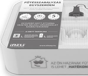 EGY SZETT OKOSTEEFOOS FŰTÉSVEZÉRÉSHEZ A három termofej egyszerűen felcsavarozható a radiátorok meglévő szelepeire.