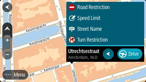 Megjegyzés: Ha a menüben nem felsorolt típusú térképmódosítást kíván bejelenteni, használja a Map Share Reporter alkalmazást a tomtom.com oldalon. 5.