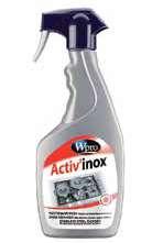 A WHIRLPOOL AJÁNLÁSÁVAL MEGVÁSÁROLHATÓ WPRO TERMÉKEK Inox tisztító spray Speciális foltképződést gátló, vízhatlan védőrétegének segítségével tisztítja, óvja és fényesíti a rozsdamentes