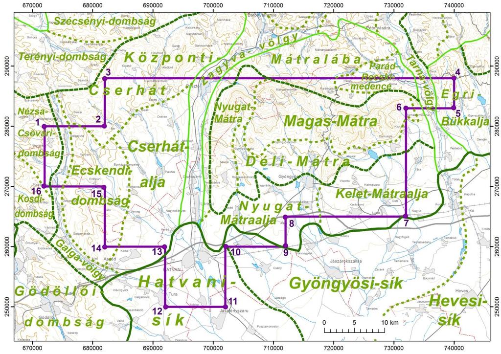 Hatvan I Komplex érzékenységi és terhelhetőségi vizsgálati tanulmány 2,2 km-re a Bene-patak medrében 18,5 mbf A koncesszióra javasolt térrész a felszíntől 6 méterig terjed 1 ábra A vizsgált terület