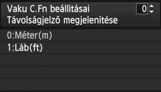 3 A vaku beállításan Egyedi vakufunkciók beállításai A Speedlite eszköz egyedi funkcióinak részletes leírását illetően lásd a Speedlite kezelési kézikönyvét. Válassza ki a [Vaku C.