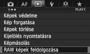 R RAW-képek fényképezőgéppel való feldolgozásan A fényképezőgéppel feldolgozhatja a 1-képeket, és az eredményt JPEGképként mentheti.