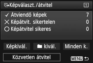 d Képek átvitele számítógépre 5 Hajtsa végre a képátvitelt. Ellenőrizze, hogy a számítógép képernyőjén az EOS Utility kezdőképernyője látható-e.