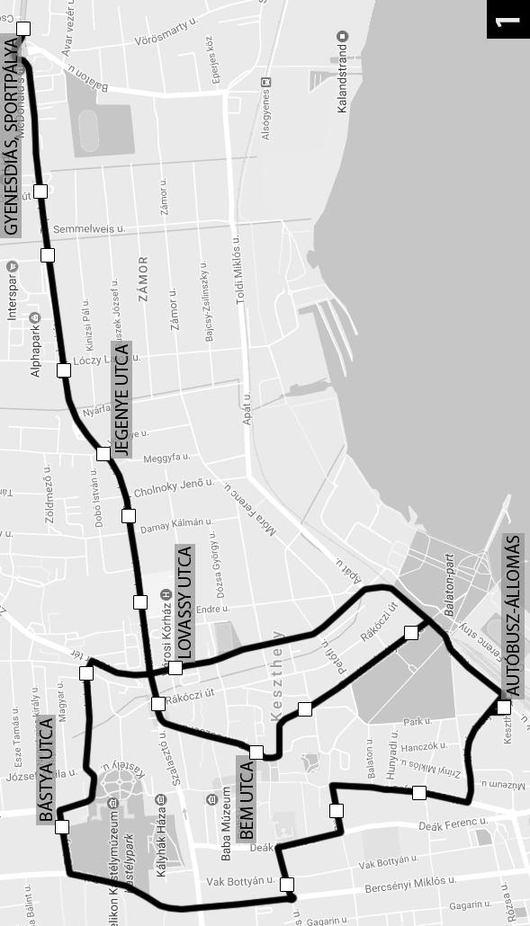 5 Autóbuszállomás Rákóczi tér Kárpát u.