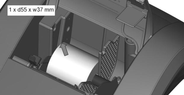 Csak az előírásoknak megfelelő, legfeljebb 55 mm átmérőjű tekercset használjon, minimum 12 mm cséve átmérővel.