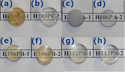 Bereczki Helga Fruzsina egyetemi doktori (PhD) értekezés pedig a Si-0 500 C /PMMA-F-fel. Az előállított anyagok a 21. ábrán láthatóak.