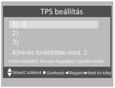 Nyomógombos monitor esetén Lépjünk be a Telefonhívó/Továbbítás menübe Maximum 3 db telefonszám állítható be.