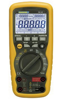 Professzionális digitális multiméter IP67 PAN 189USB True RMS Digitális multiméter IP67 Analóg bar 14 mm Kijelző 39999 Min / Max memóriakártya Megjeleníti a 4-20mA hurokáram százalékban (%) Memória