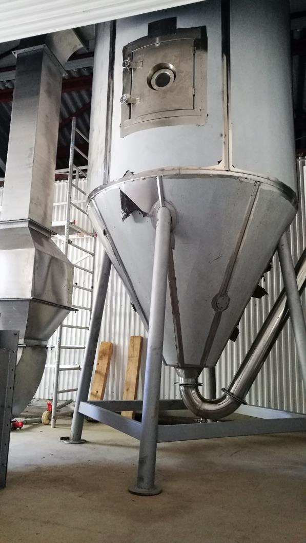 GABA dúsított rizsprotein előállítása Beszerelés és üzembe helyezés alatt áll a GABA Rizsprotein és tisztított GABA előállításra szolgáló LPG típusú High speed centrifugális porlasztva szárító