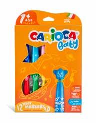 BABY 224-022 8 Ujjfesték, 6x80ml CARIOCA BABY 224-021 9 Display feltöltött, 81 termék, 40x27x120 cm CARIOCA BABY 1 Háromszög profilú színes ceruza kifejezetten kis gyermekek számára.