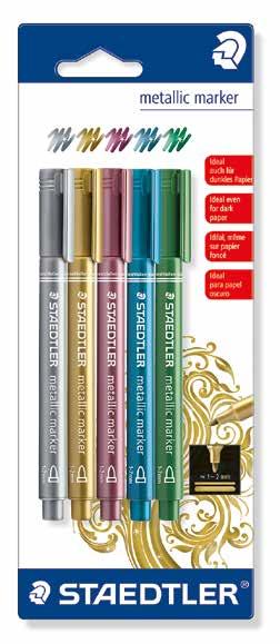 STAEDTLER 500-1674 4 Marker Metál rózsa - STAEDTLER 500-1672 5 Marker Metál kék - STAEDTLER 500-167 6 Marker