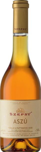 Szepsy 6 puttonyos 2008 Mád Furmint, hárslevelű és sárga muskotály különleges házasítása, öreg tőkékről szüretelve. Hordóban, spontán erjedt, majd 300 literes hordóban három évig érett tökéletesre.