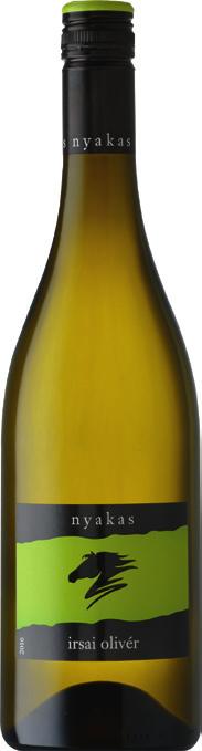 One of the year s first new wines is Nyakas Pince s fresh and aromatic Irsai. Greenish, silvery colour, then Muscat-like, primary aromas, as if we re smelling the must. Light and zesty on the palate.