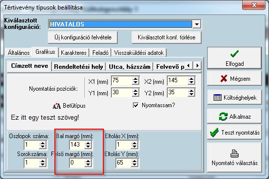 A Feladó és a Visszaküldési cím adatokat külön-külön